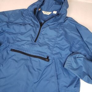 Vintage L.L. BEAN Large Windbreaker USA Made 1980's Anorak Jacket Camping Flaws